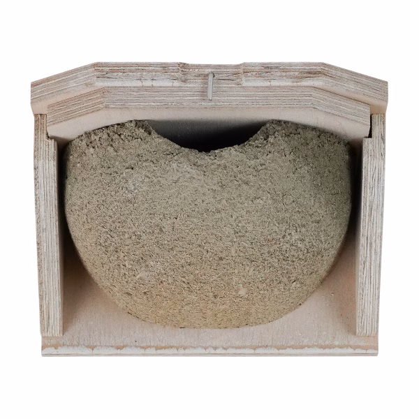 Huiszwaluw nest gemaakt van houtbeton