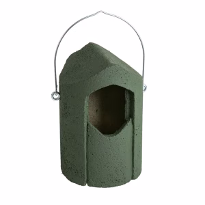 Groen vogelhuis met een ijzeren draad | NK SW 08 Nestkast open