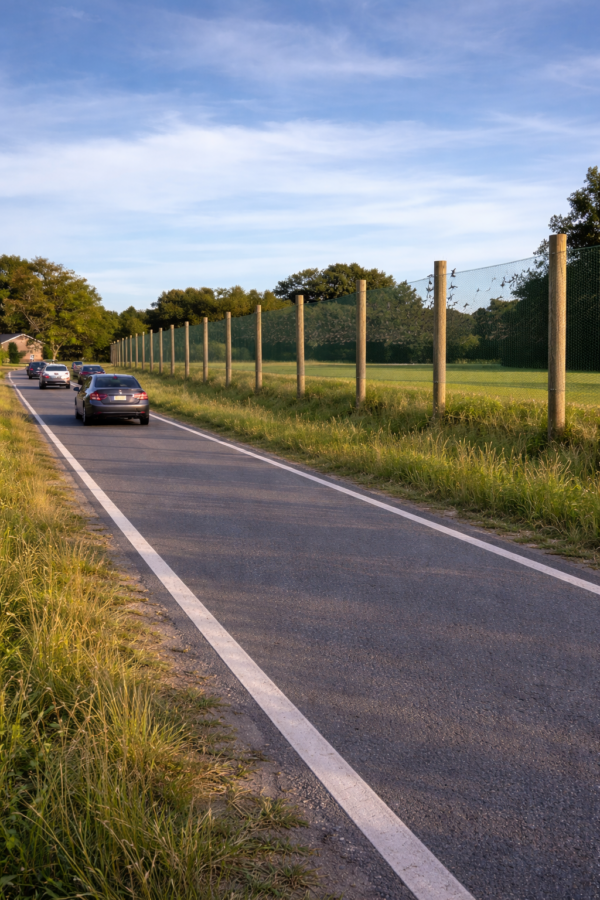 Vleermuisgeleidings-systemen | 1 Vleermuis geleidingssysteem voor bijvoorbeeld langs de weg.