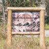 Natuurlijke speelplekken met educatieve waarde | 5 Afbeelding van een educatieve blokkenwand met een eikelmuis aan de ene kant en een veldmuis aan de andere kant.